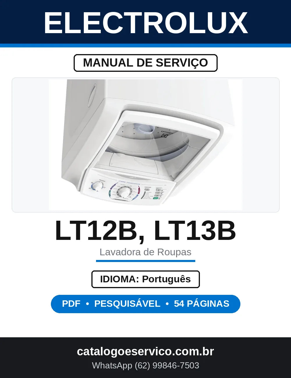 Manual de Serviço Electrolux LT12B e LT13B — capa