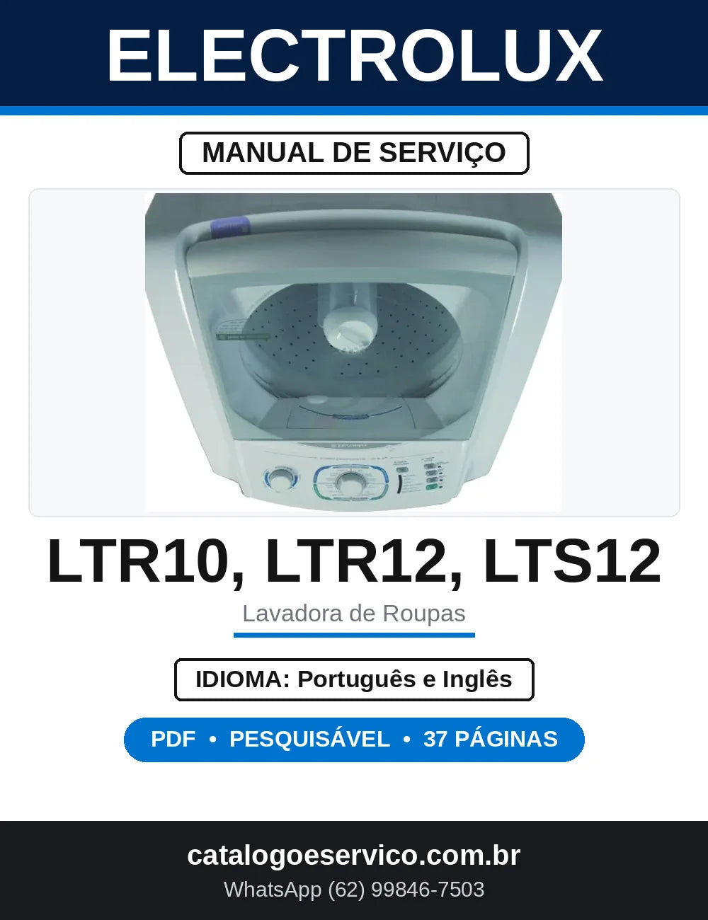 Manual de Serviço Electrolux LTR10 LTR12 LTS12 LS12Q — capa