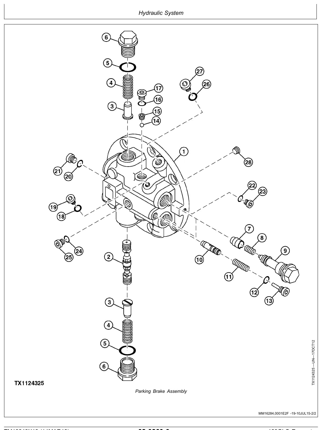 Manual de Serviço John Deere 160GLC — ilustração técnica 1