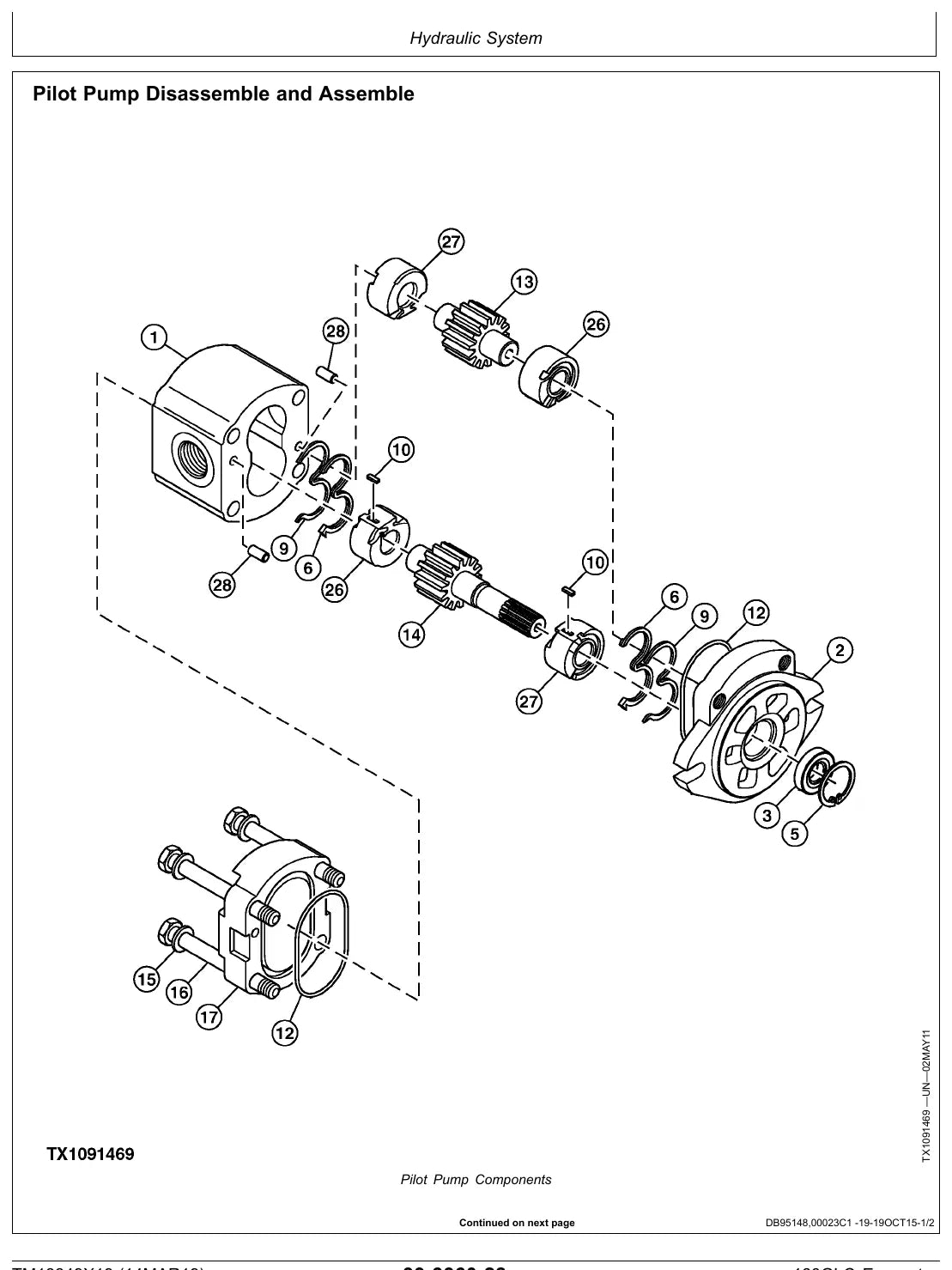 Manual de Serviço John Deere 160GLC — ilustração técnica 2