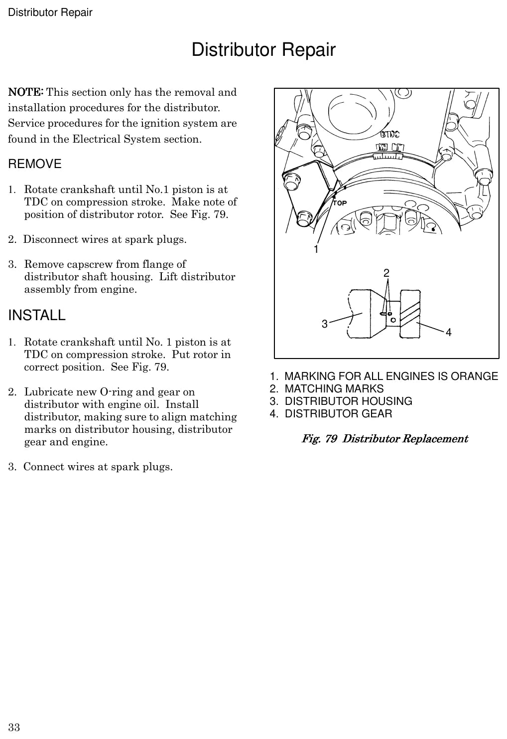 Página interna do Manual de Serviço Mazda F2-2.0G / F2-2.2G — Motor a GLP/gasolina
