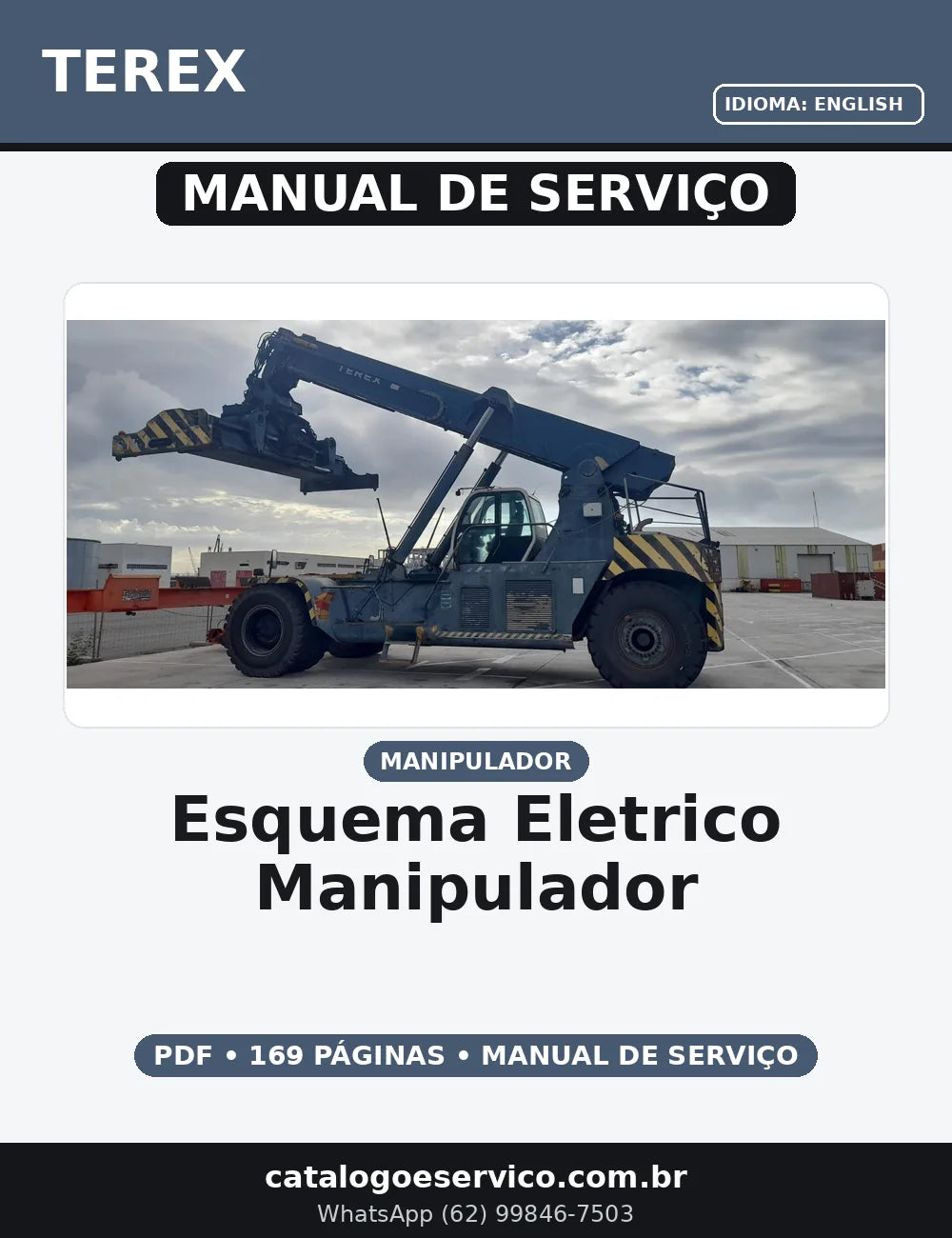 MANUAL DE SERVIÇO ESQUEMA ELETRICO MANIPULADOR TELESCOPICO TFC45 TEREX — capa do manual de serviço