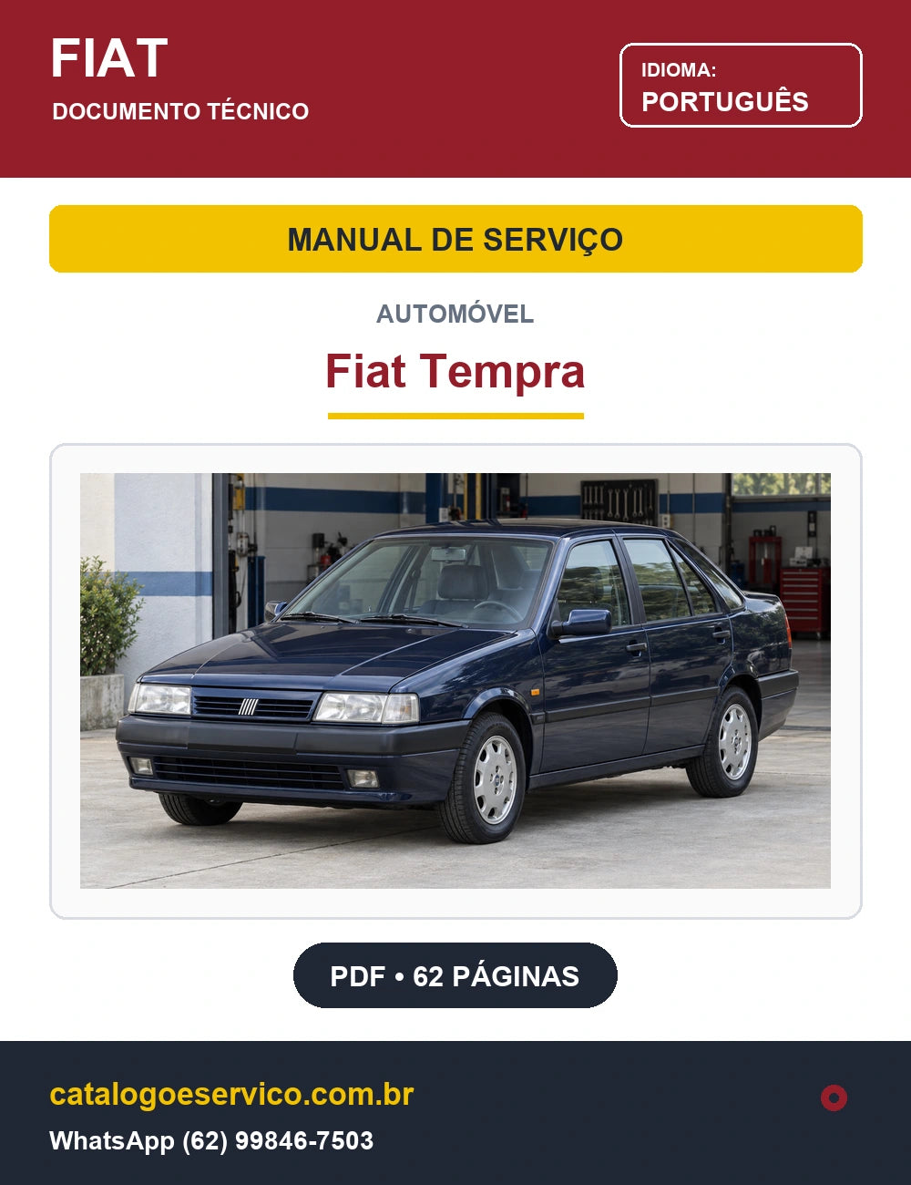 Capa Manual de Serviço Fiat Tempra