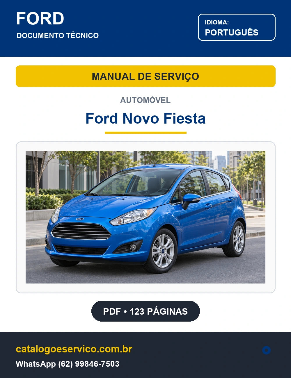 Capa Manual de Serviço Ford Novo Fiesta