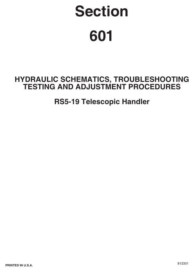 Manual de Serviço GEHL RS5-19 Manipulador Telescópico — da lança telescópica aos cilindros: reparo seção por seção — página interna 2
