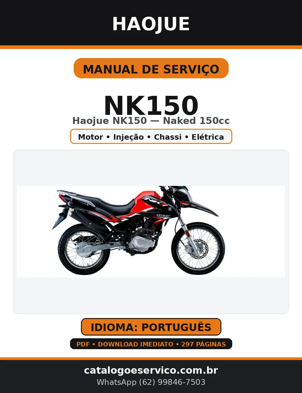 Manual de Serviço Haojue NK150 — Português (PDF) — capa