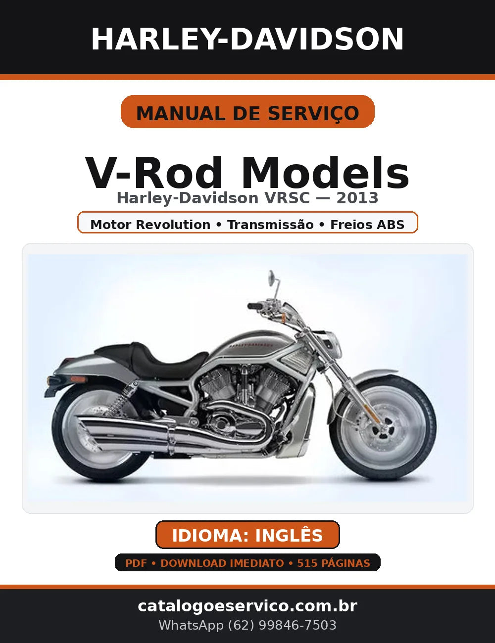 Manual de Serviço Harley-Davidson V-Rod 2013 — Service Manual (PDF) — capa