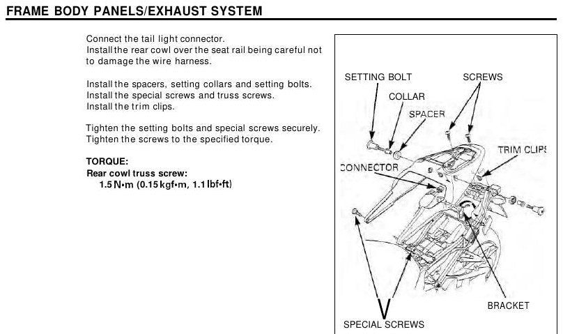 Manual De Serviço Honda Cbr 954rr - 2002 - diagrama 2