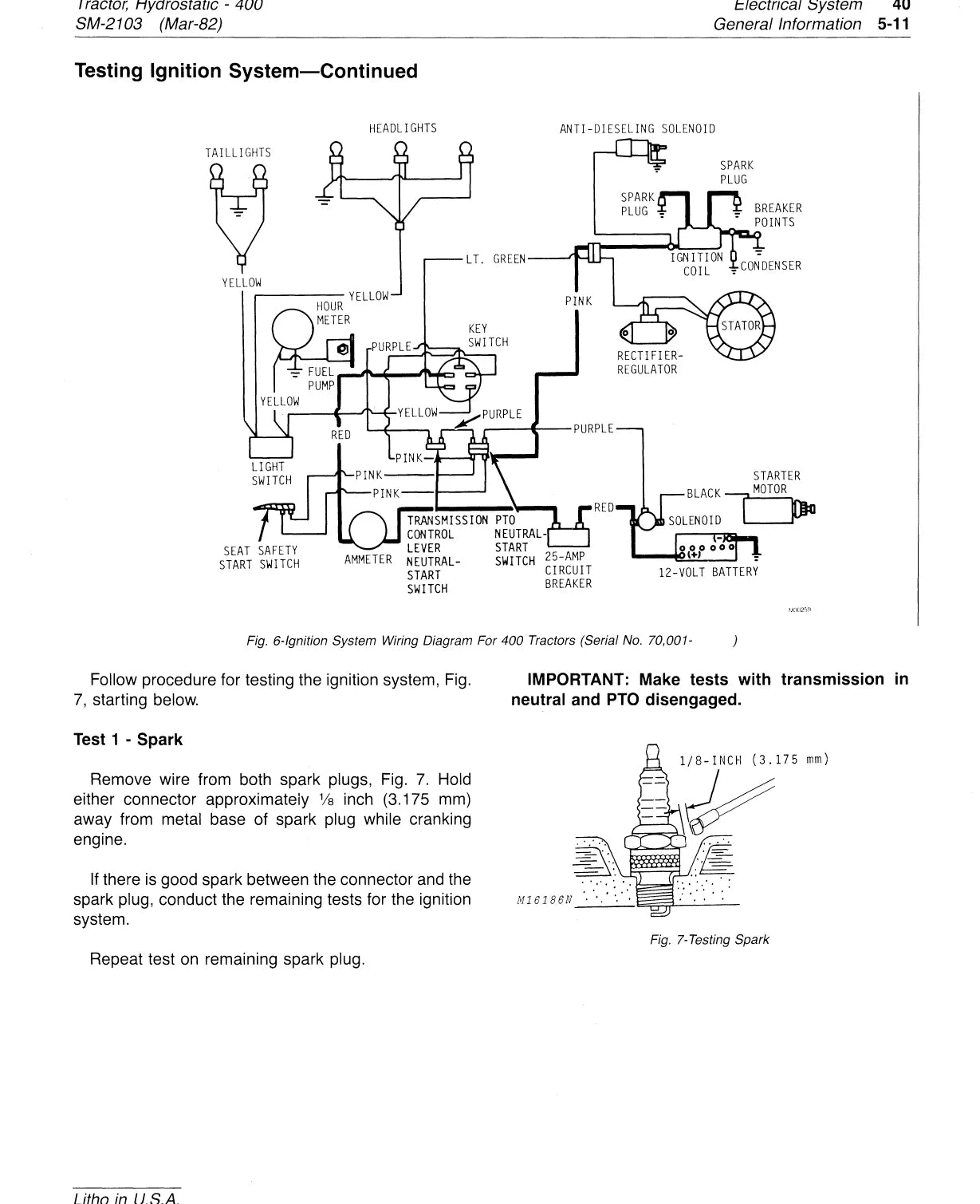 Manual de Serviço John Deere 400 — ilustração técnica 2