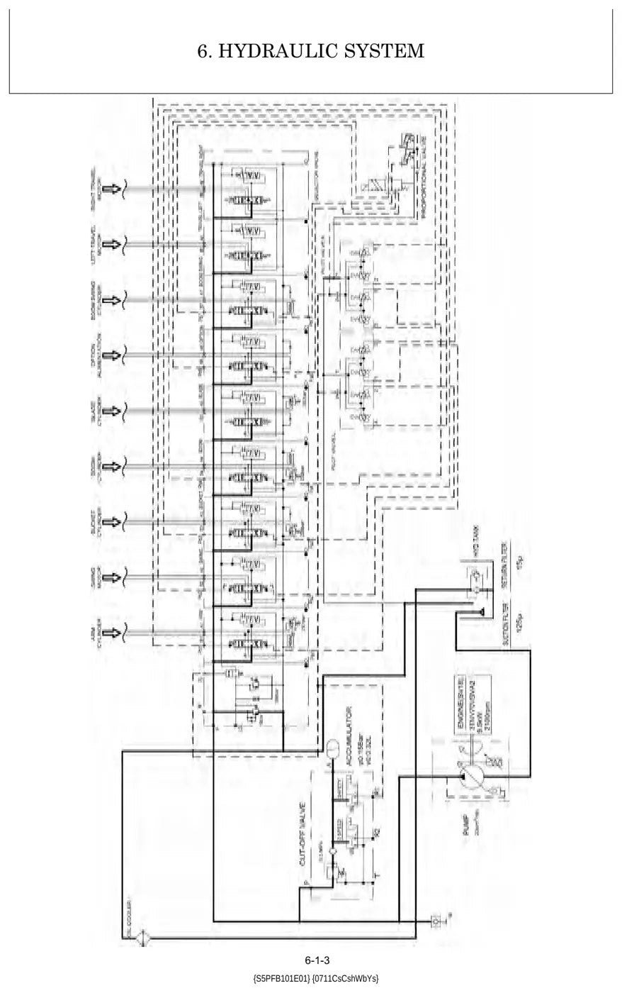 Página do Manual de Serviço Kobelco SK18 com diagrama técnico