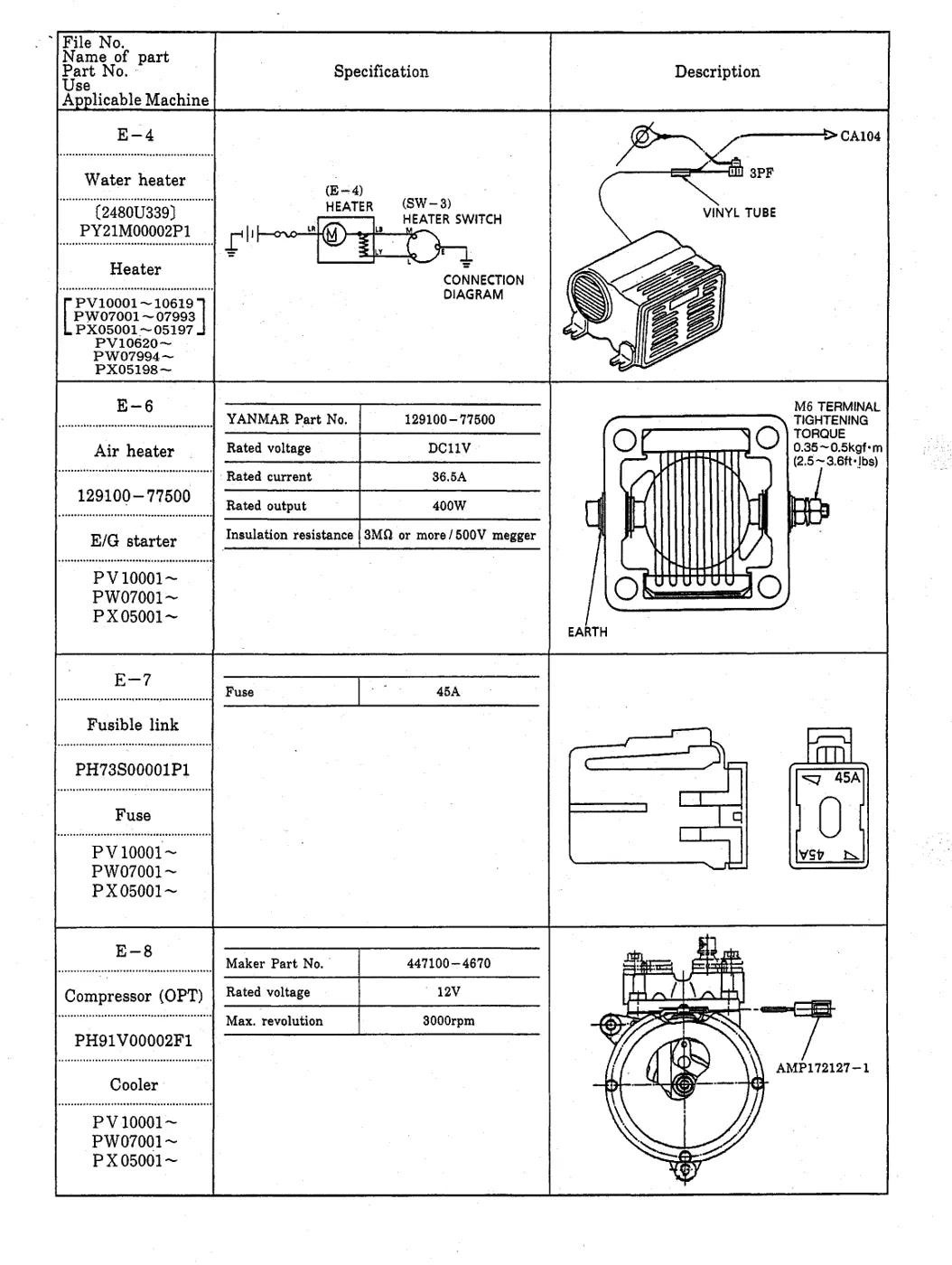 Procedimento de desmontagem ilustrado — Kobelco SK25SR, SK30SR e SK35SR