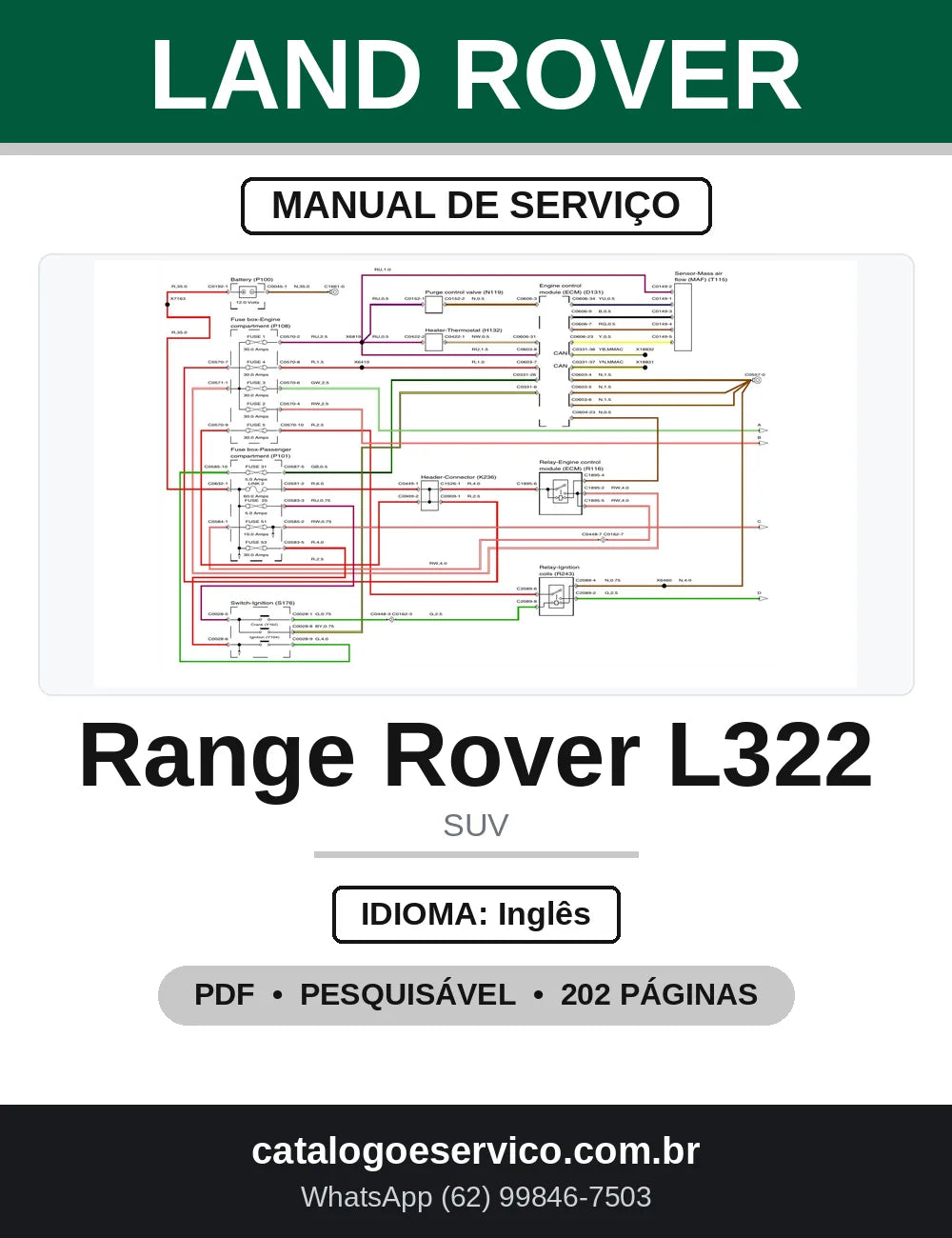 Diagrama Elétrico Land Rover Range Rover L322 — capa