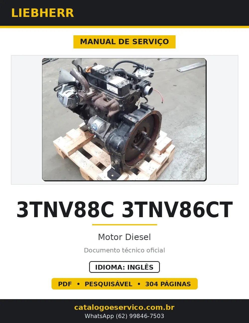Manual de Serviço Liebherr 3TNV88C 3TNV86CT Motor Diesel — capa