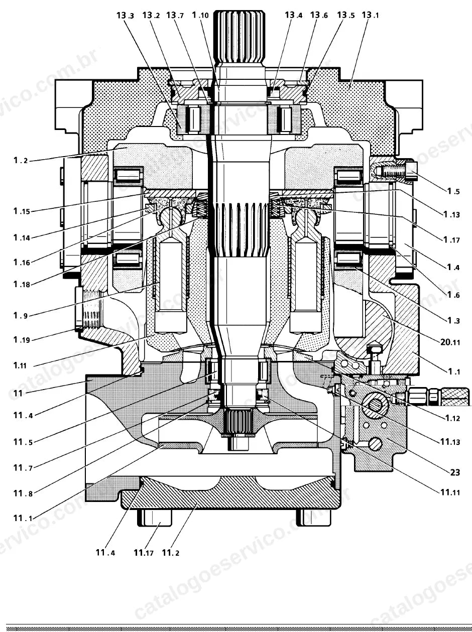 Corte da bomba de deslocamento variável LPV 165 da A954 B Litronic
