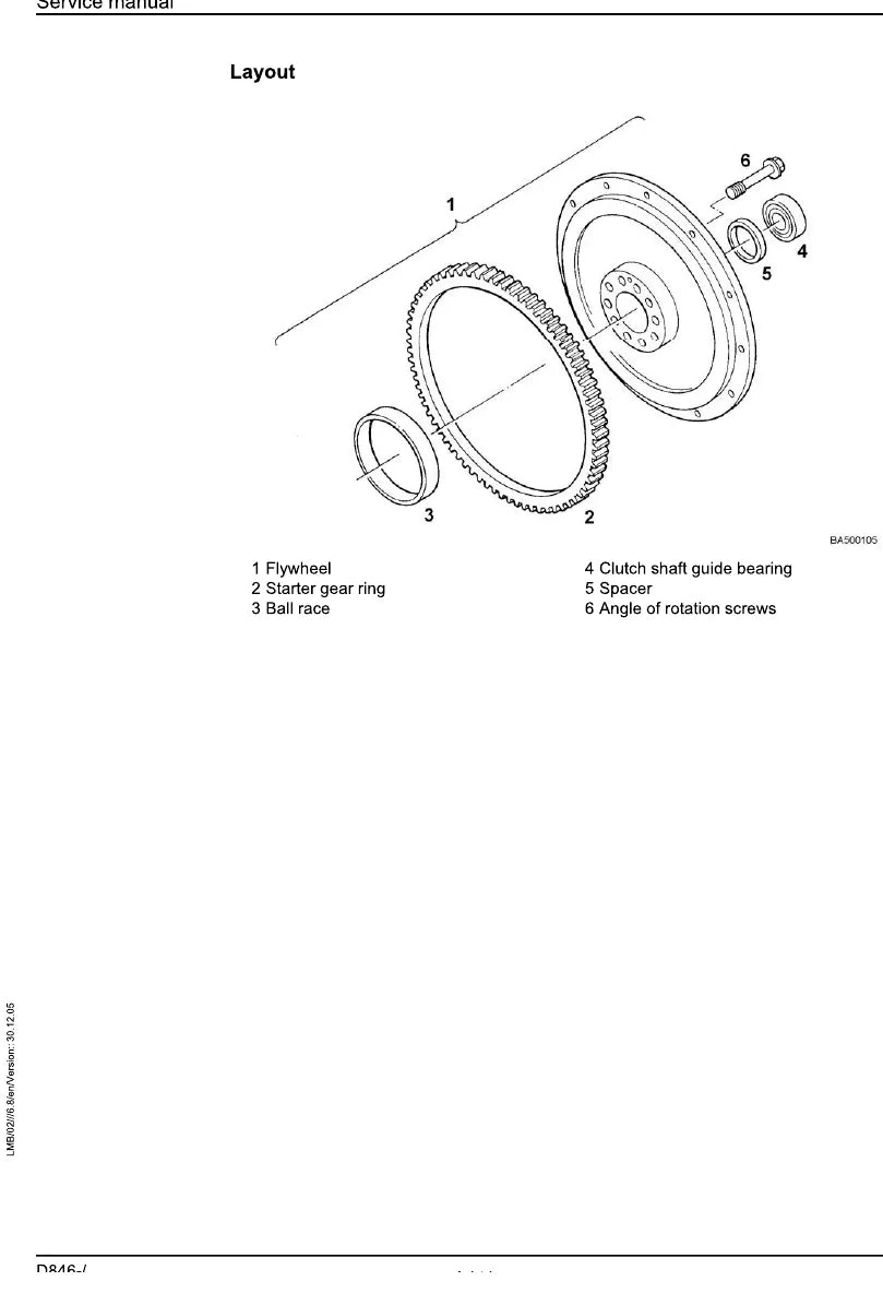 Manual de Serviço Liebherr D846 Motor Diesel — página interna com diagrama técnico