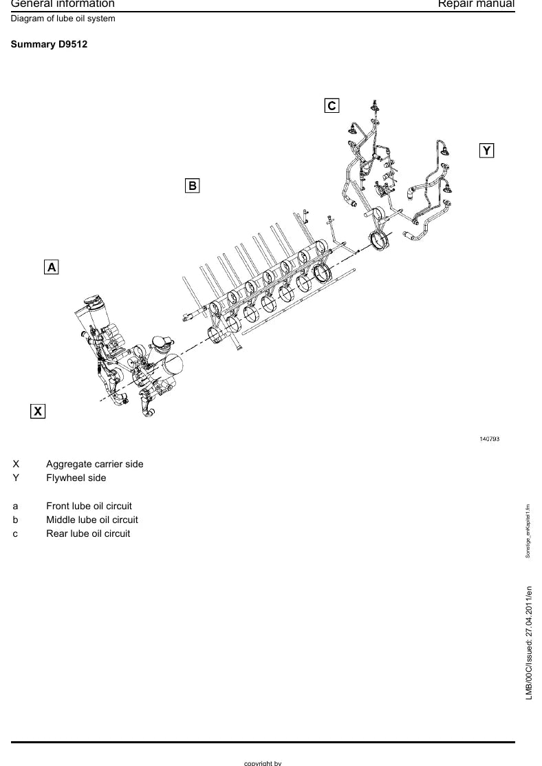 Manual de Reparação Liebherr D9508 A7 Motor Diesel — segunda página interna do documento
