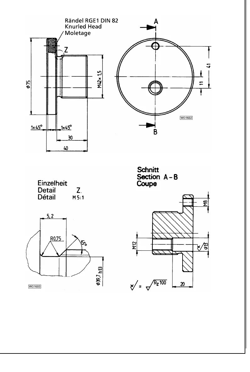 Manual de Serviço Liebherr L504-L522 Pá Carregadeira — página interna com diagrama técnico