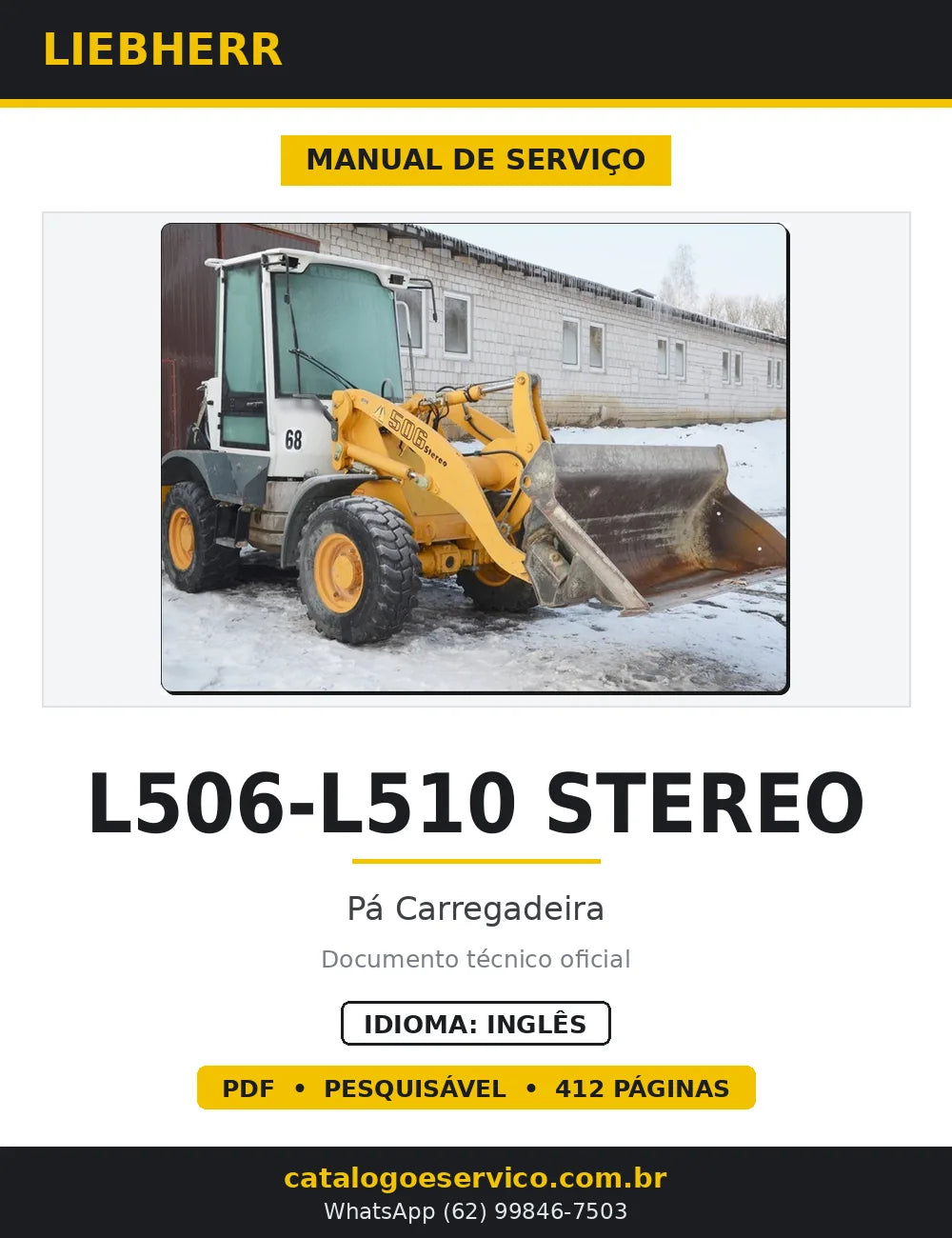 Manual de Serviço Liebherr L506-L510 Stereo Pá Carregadeira — capa