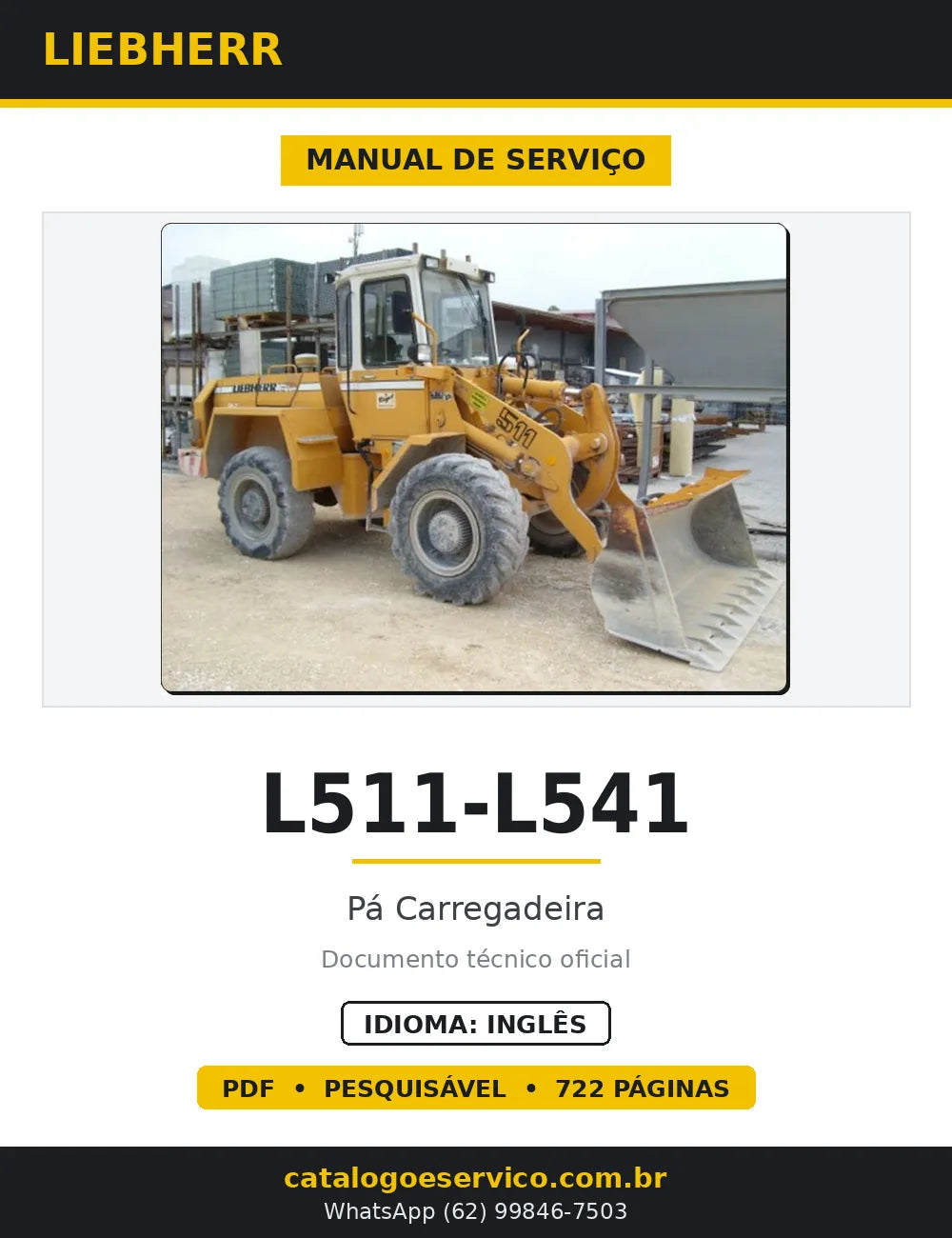 Manual de Serviço Liebherr L511-L541 Pá Carregadeira — capa