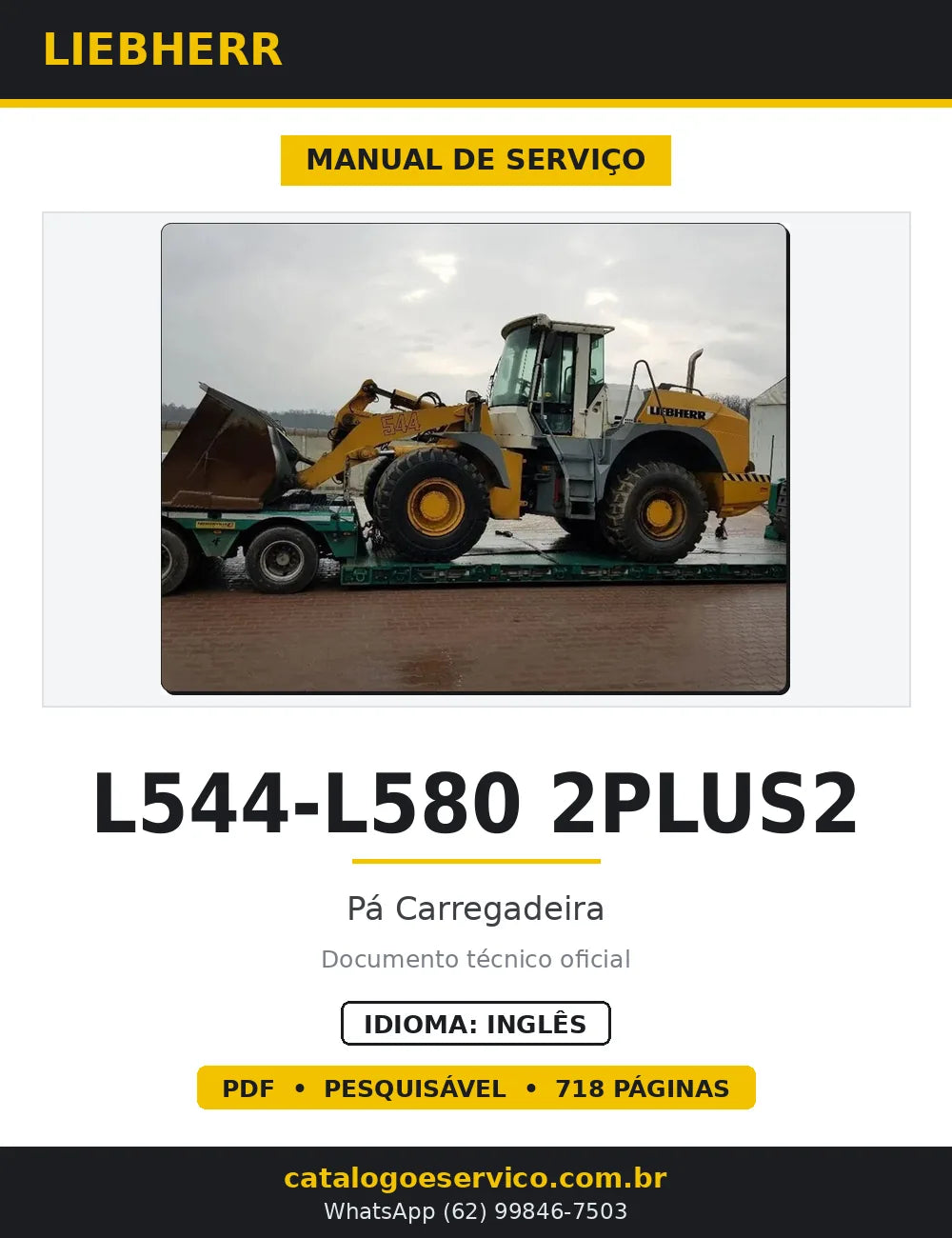 Manual de Serviço Liebherr L544-L580 2plus2 Pá Carregadeira — capa