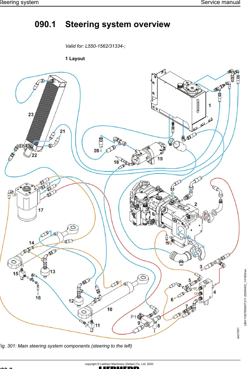 Manual de Serviço Liebherr L550-1562 Pá Carregadeira — segunda página interna do documento