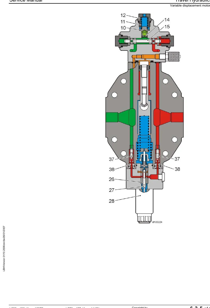 Manual de Serviço Liebherr L550-L580 2plus2 Pá Carregadeira — página interna com diagrama técnico