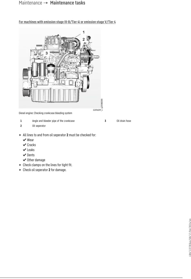 Manual de Serviço Liebherr L566-1758 Pá Carregadeira — segunda página interna do documento