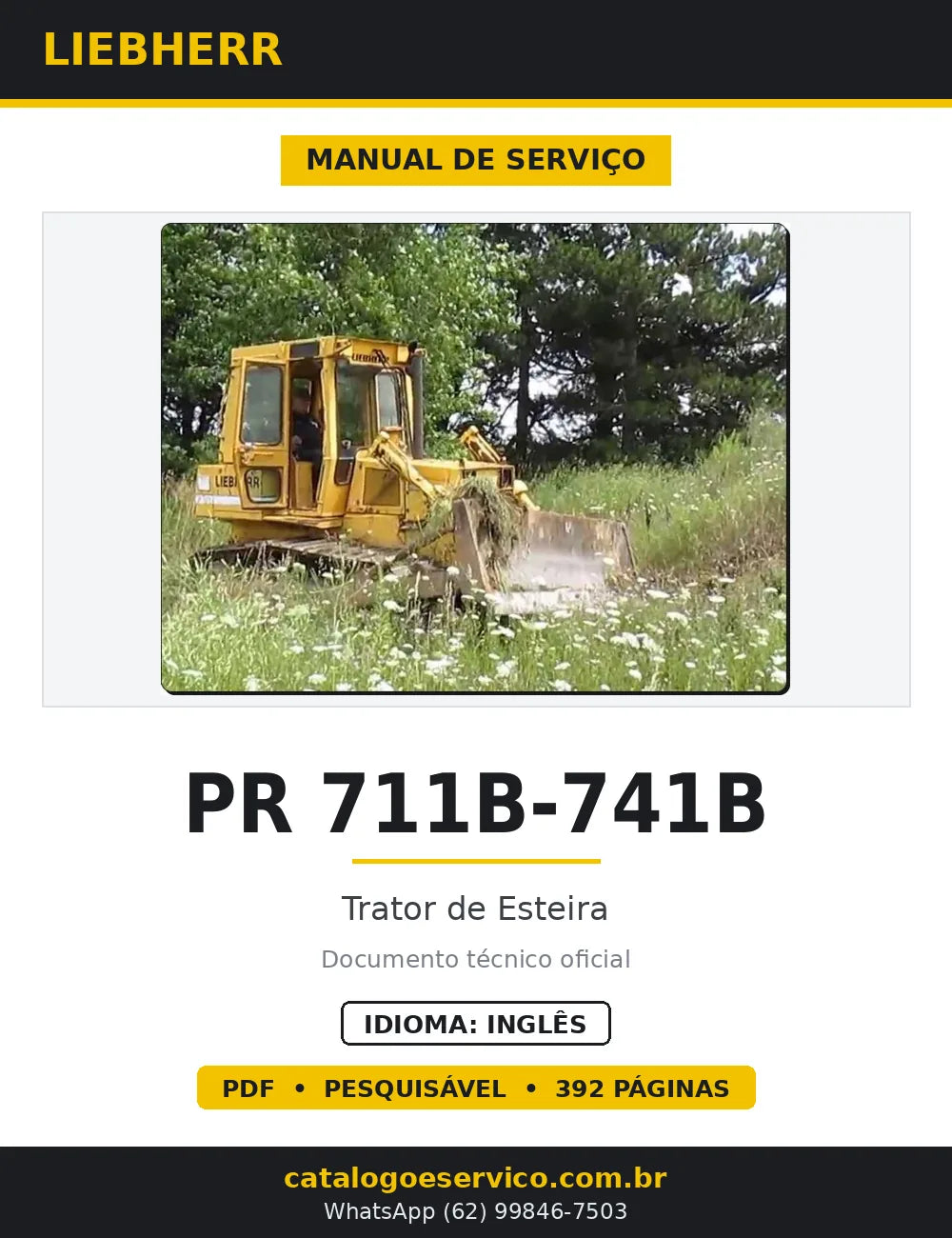 Manual de Serviço Liebherr PR 711B-741B Trator de Esteira — capa