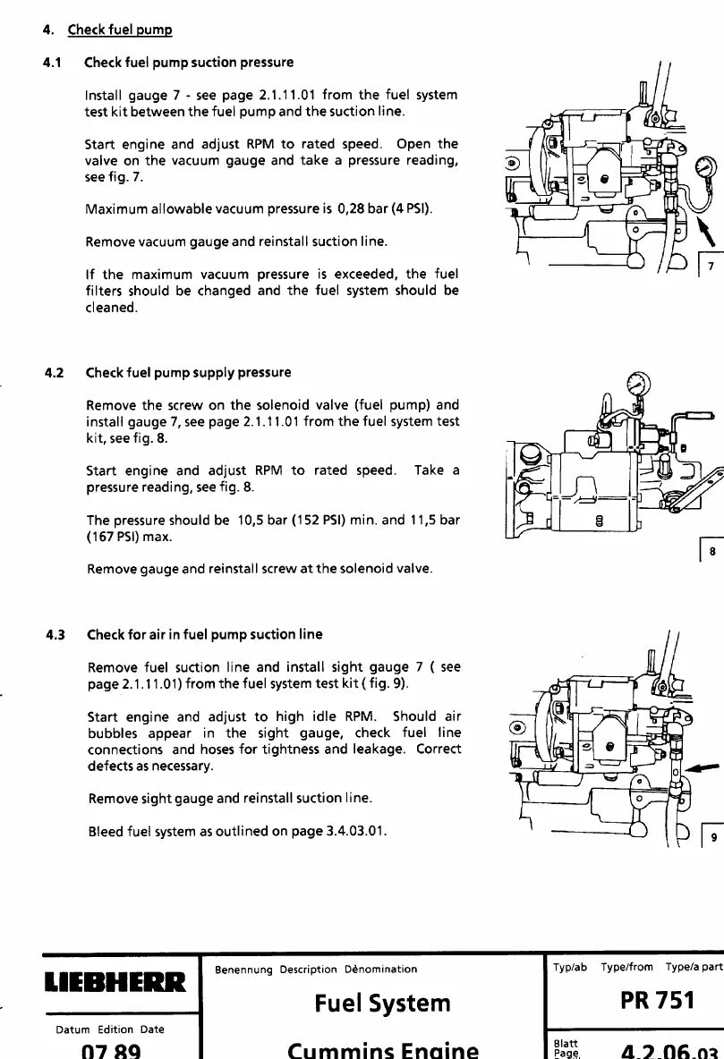 Manual de Serviço Liebherr PR 711C-751 Trator de Esteira — segunda página interna do documento