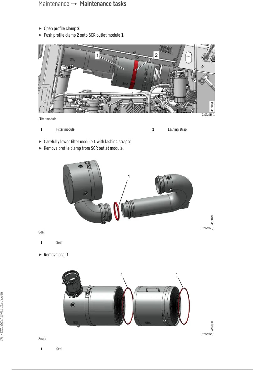 Manual de Serviço Liebherr PR 736-1736 05 G8.0 Trator de Esteira — página interna com diagrama técnico