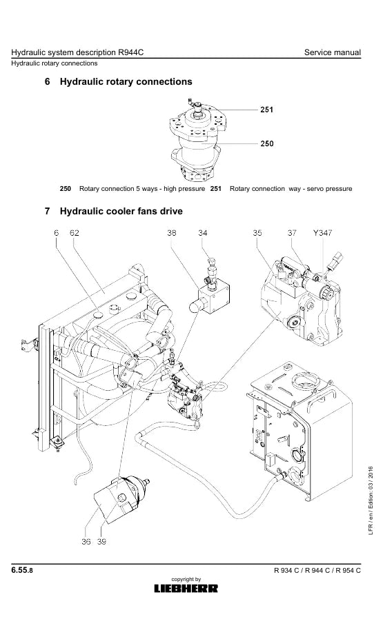 Manual de Serviço Liebherr R934C-R944C-R954C Escavadeira Hidráulica — segunda página interna do documento