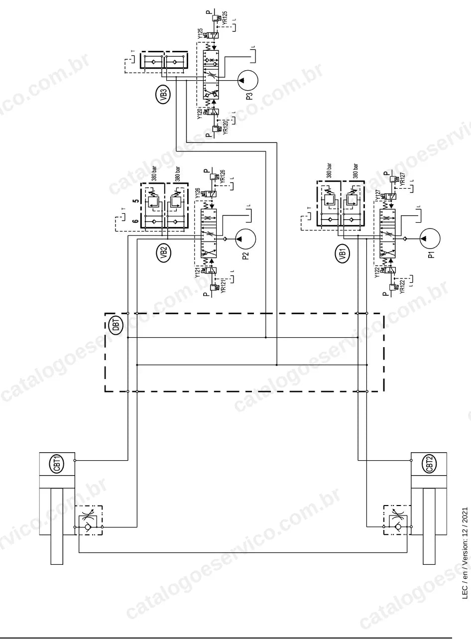 Cilindros de inclinação da caçamba do equipamento retro da R 9400