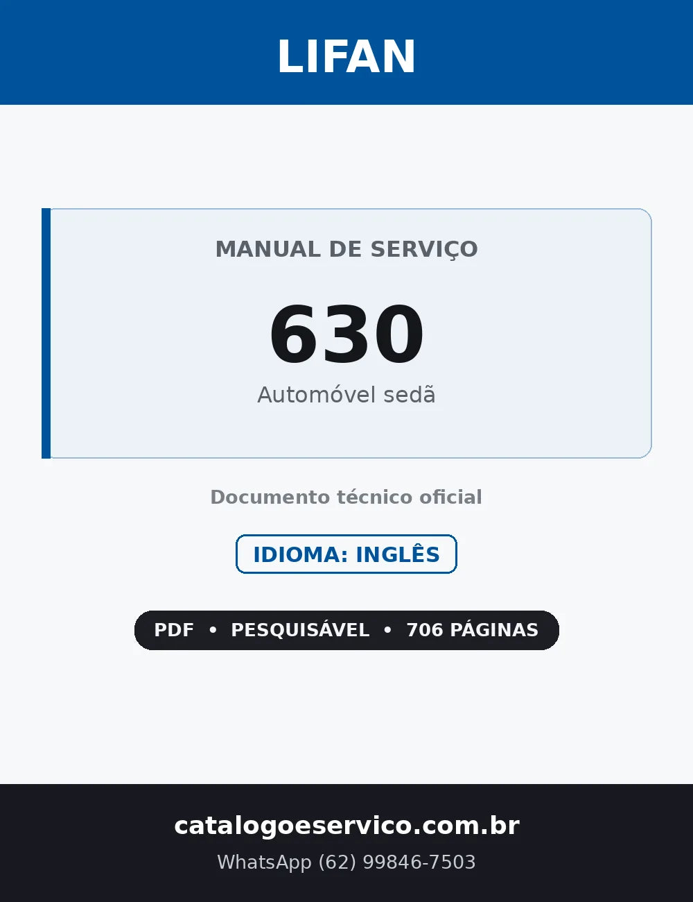 Capa — Manual de Serviço Lifan 630