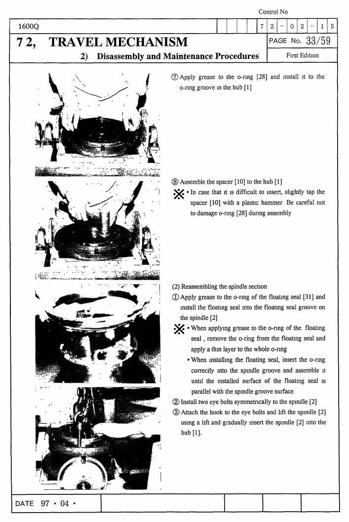 Manual de Serviço Link-Belt 1600Q2 Escavadeira Hidráulica — página interna 4