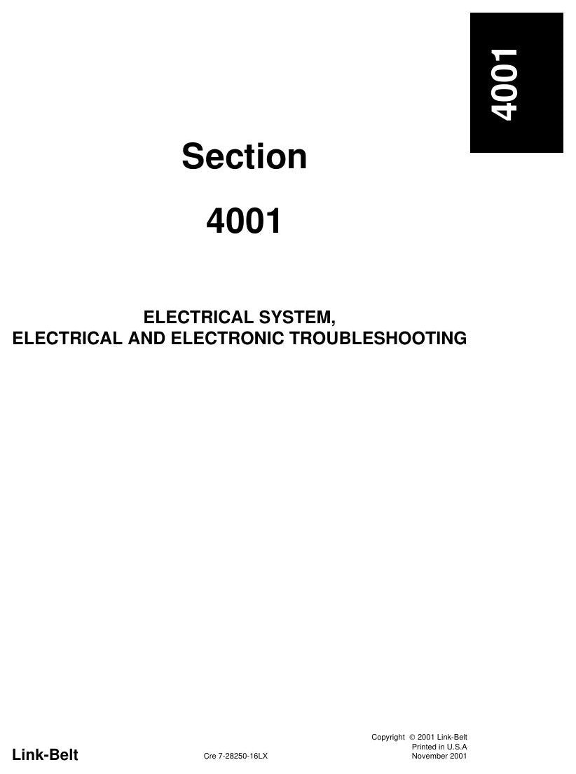 Manual de Serviço Link-Belt 160LX Escavadeira Hidráulica — página interna 2