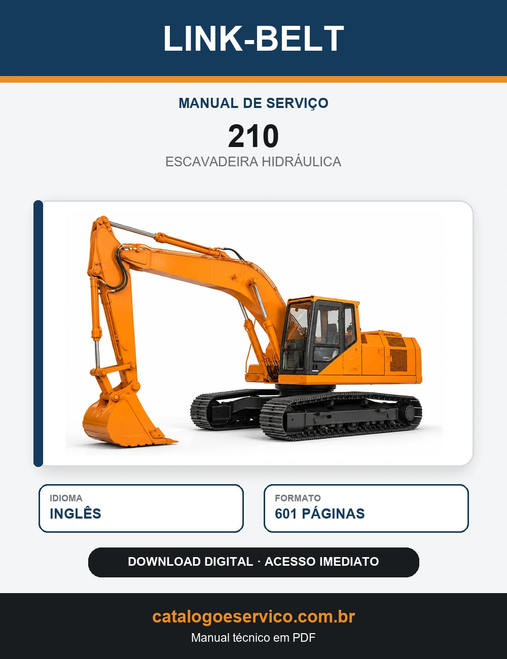 Manual de Serviço Link-Belt 210 Escavadeira Hidráulica