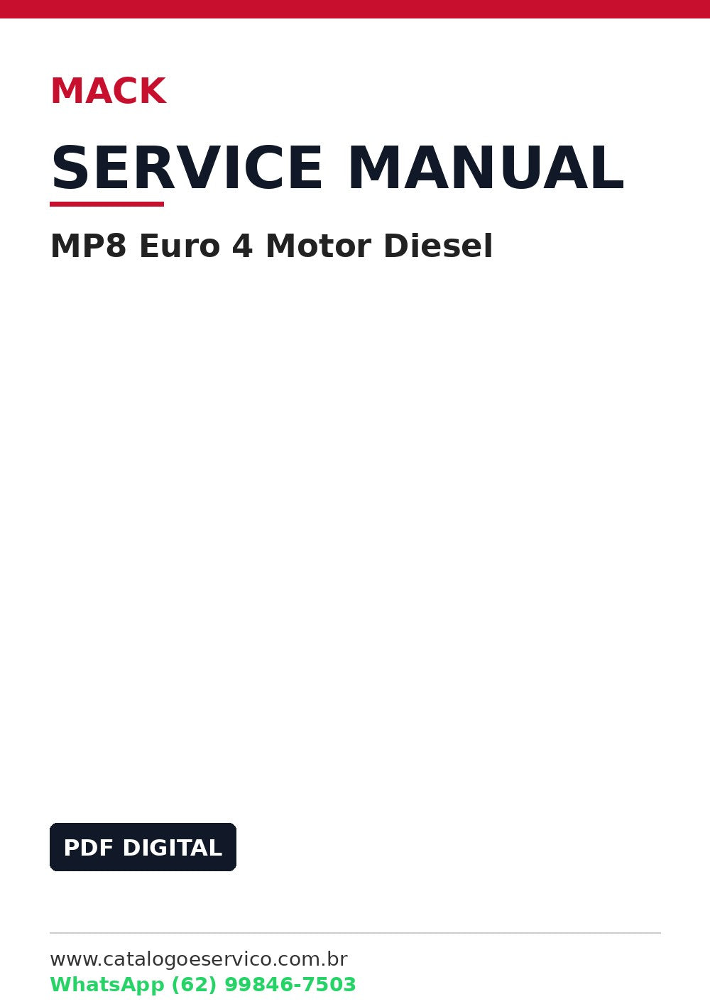 Manual de Serviço Mack MP8 Euro 4 Motor Diesel