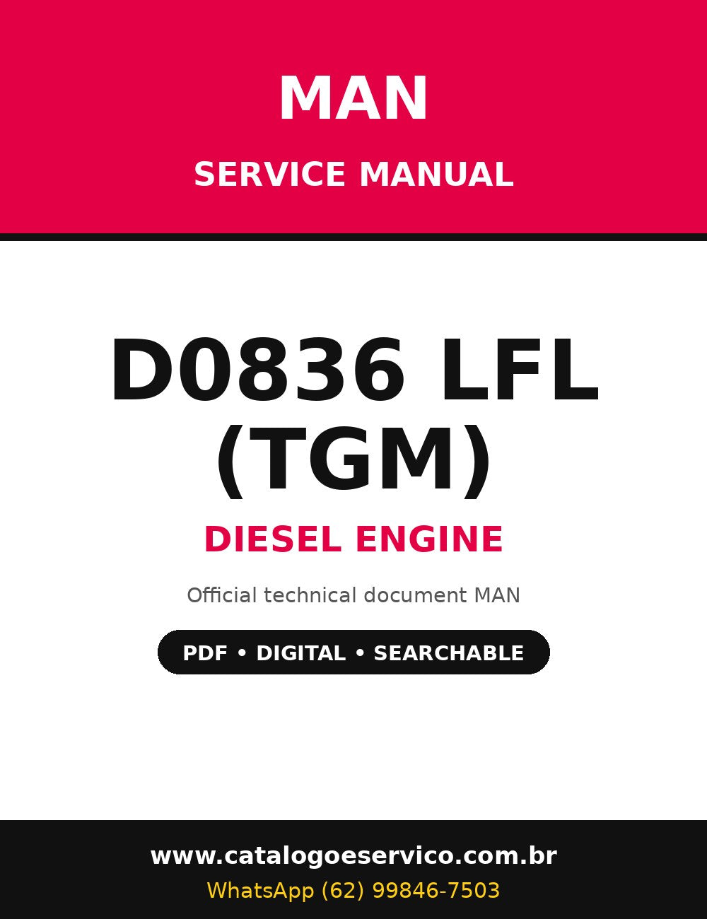 Manual de Serviço MAN D0836 LFL (TGM) - Motor Diesel (Inglês)