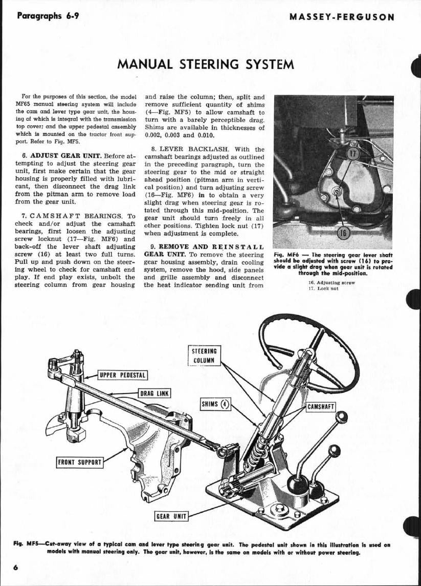 Manual de Serviço Massey Ferguson MF65 — Trator (Shop Manual) - página 3