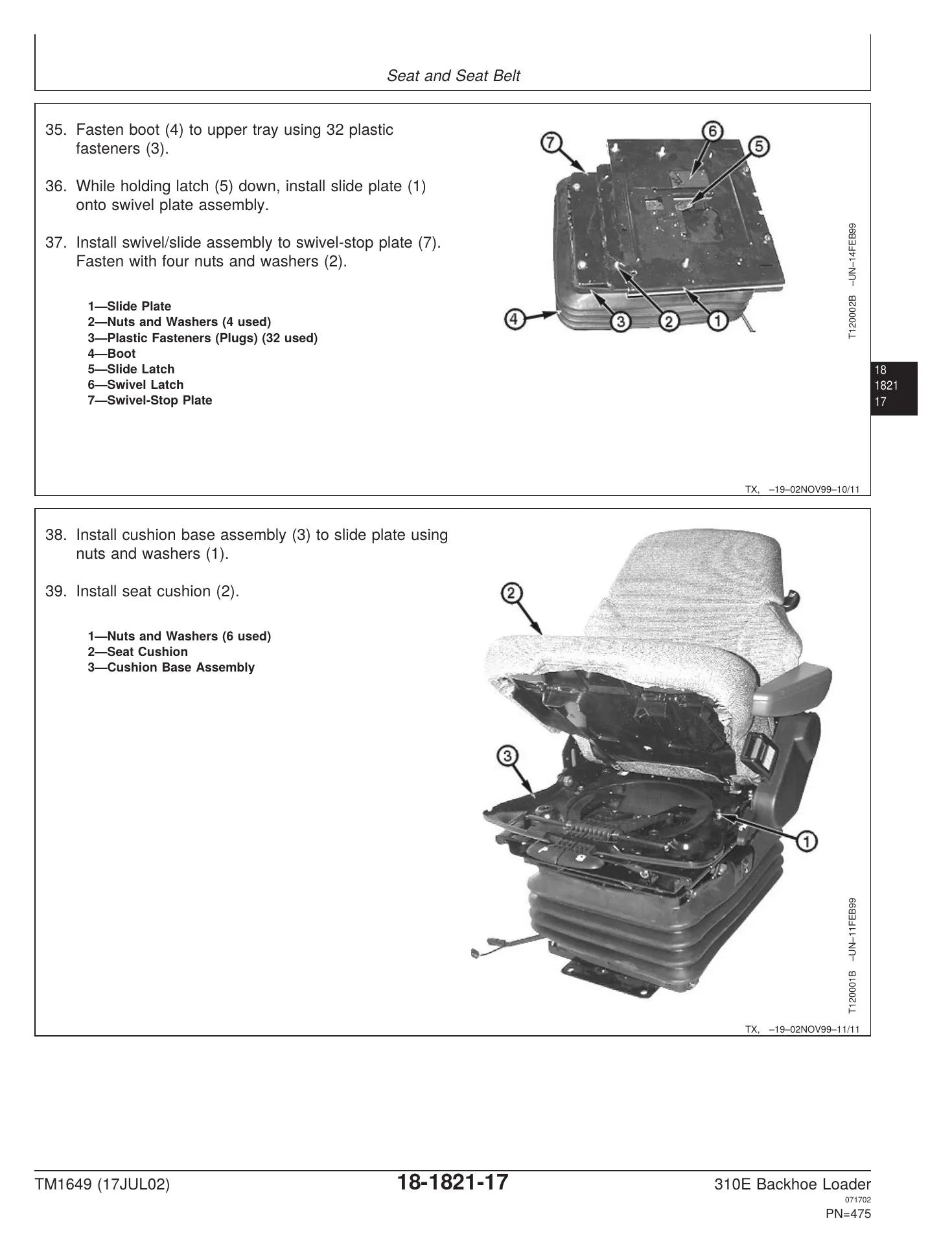 MANUAL DE SERVIÇO MECÂNICO JOHN DEERE - 310E - RETROESCAVADEIRA — diagrama técnico (detalhe)