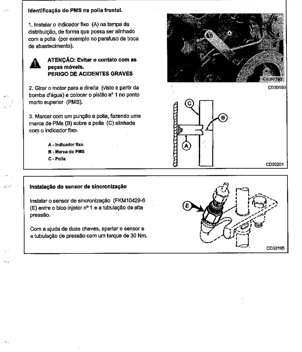 Página interna com ilustração técnica — John Deere 3029 / 4039 / 4045 (amostra 1 de 2)