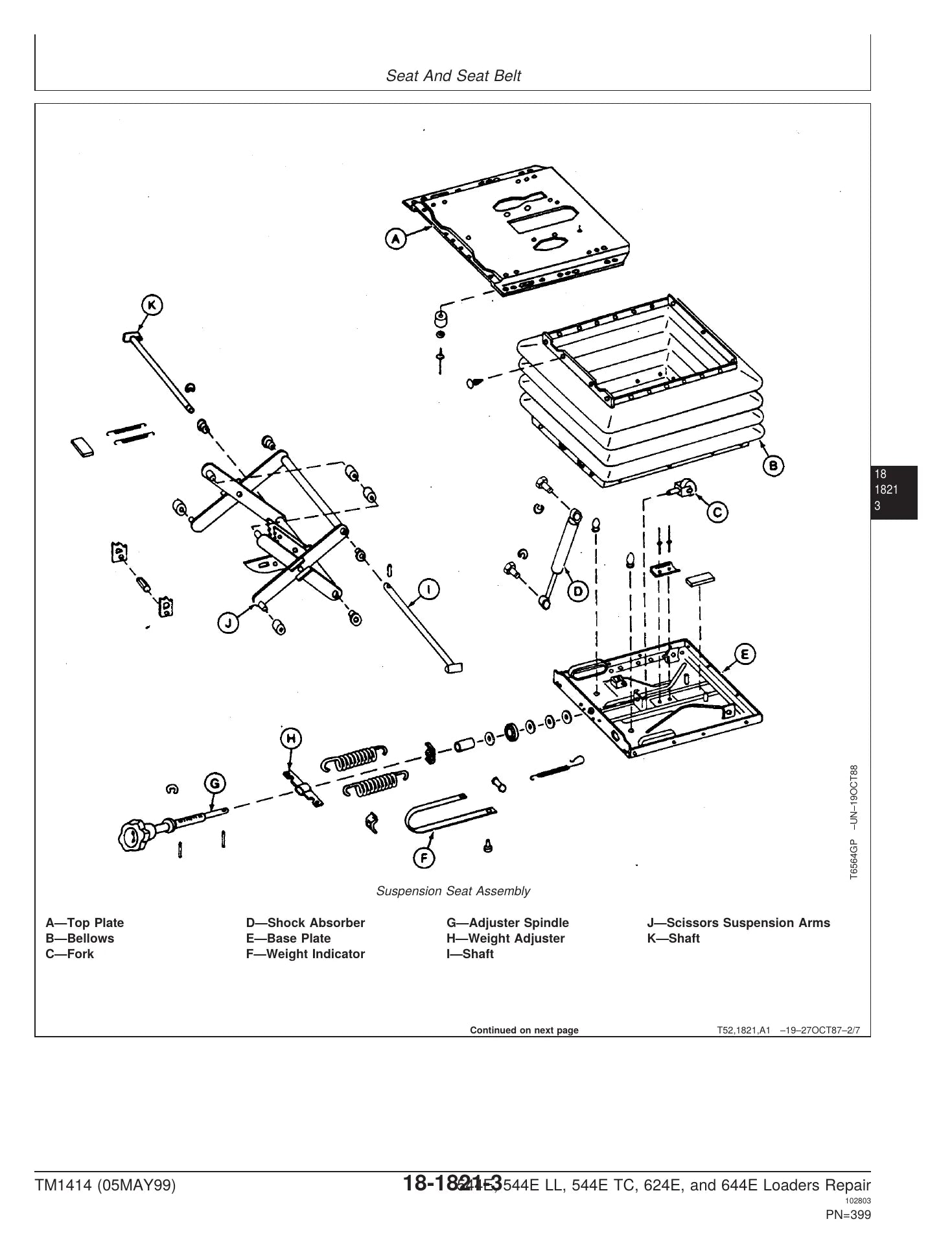 MANUAL DE SERVIÇO MECÂNICO JOHN DEERE - 544E, 544E LL, 544E TC, 624E — diagrama técnico