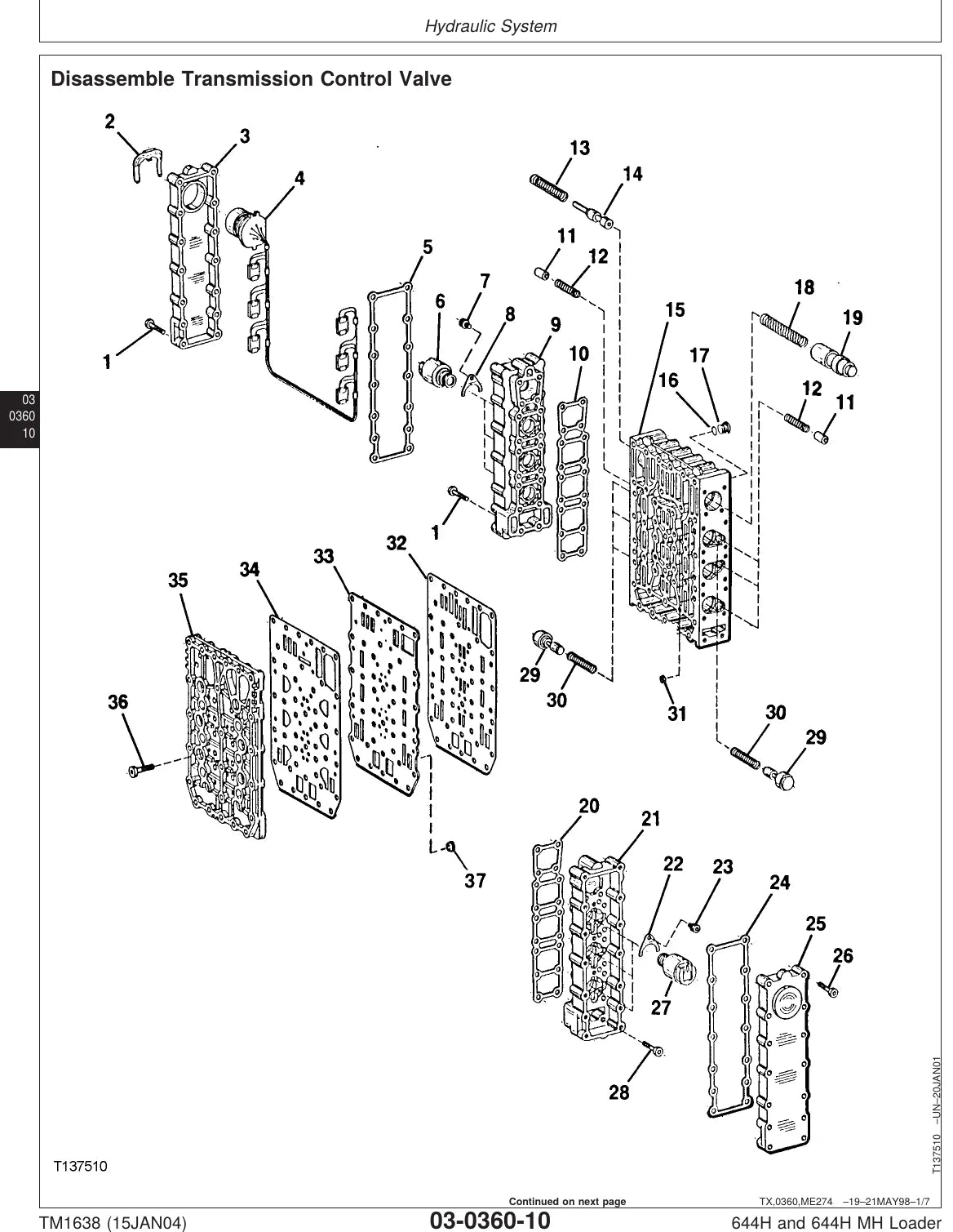 Manual de Serviço John Deere 644H e 644H MH — ilustração técnica 2