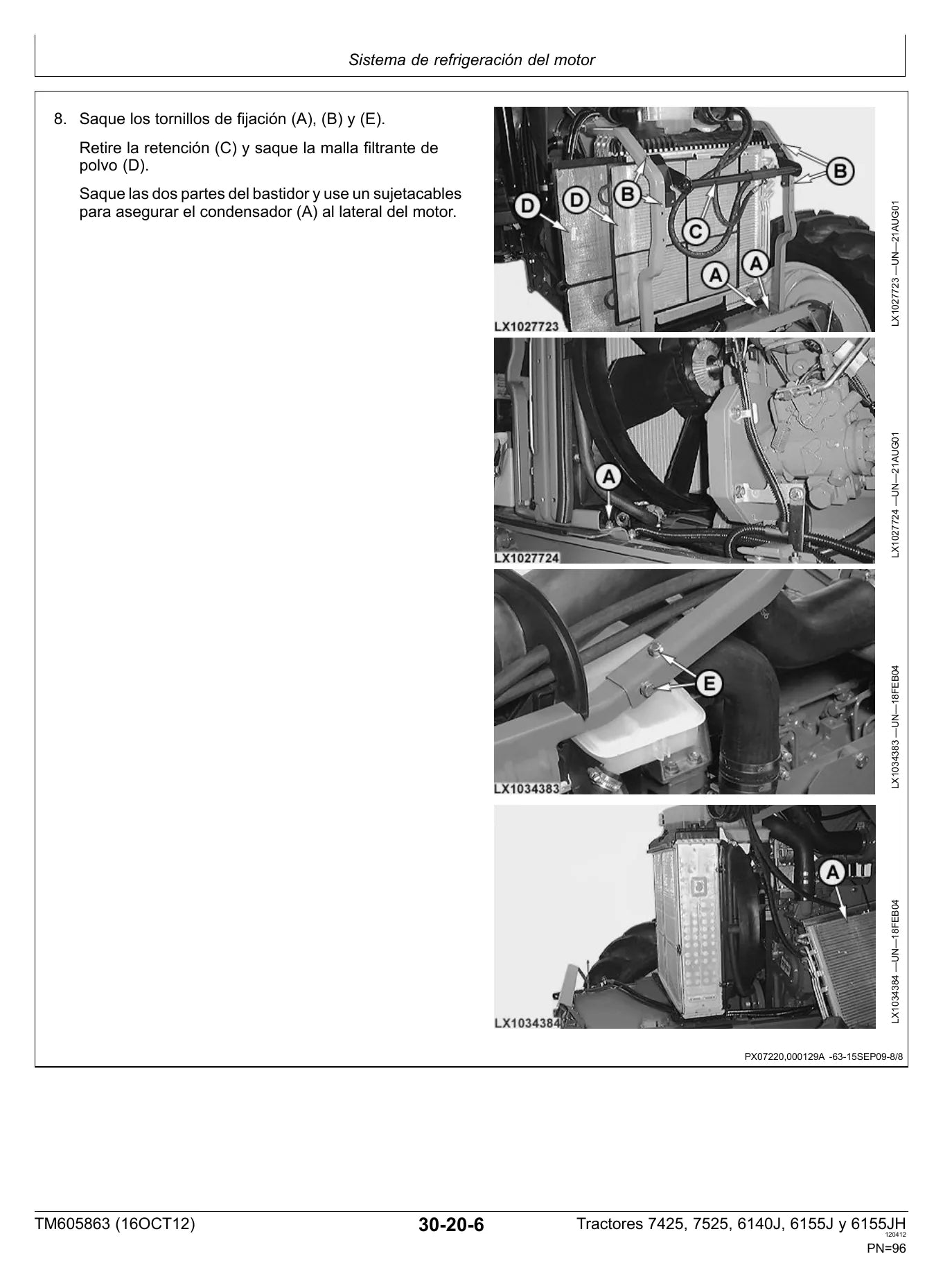 MANUAL DE SERVIÇO MECÂNICO JOHN DEERE - 7425, 7525, 6140J, 6155J, 6155JH — diagrama técnico