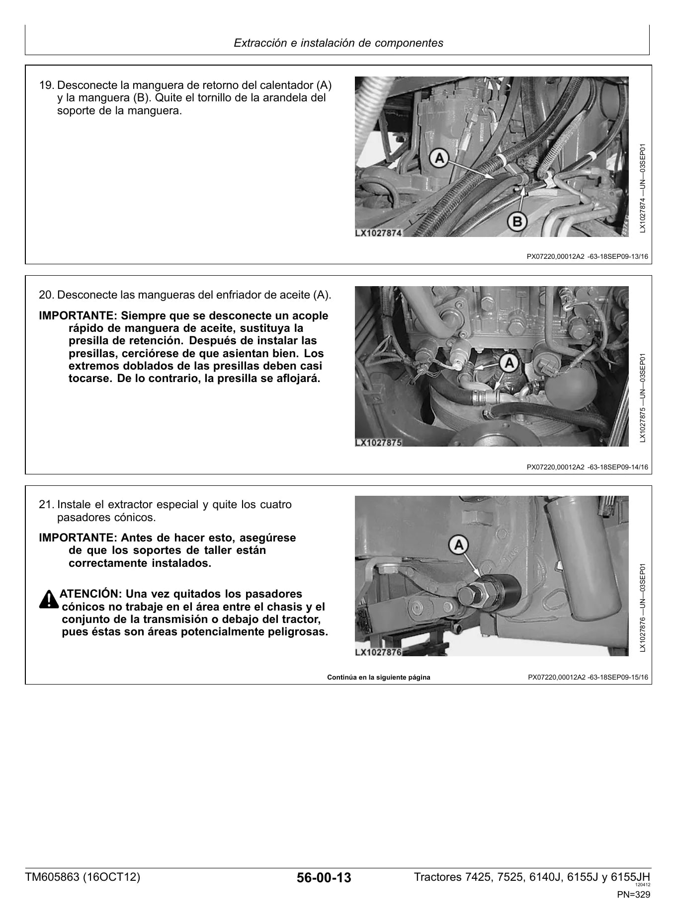 MANUAL DE SERVIÇO MECÂNICO JOHN DEERE - 7425, 7525, 6140J, 6155J, 6155JH — diagrama técnico (detalhe)