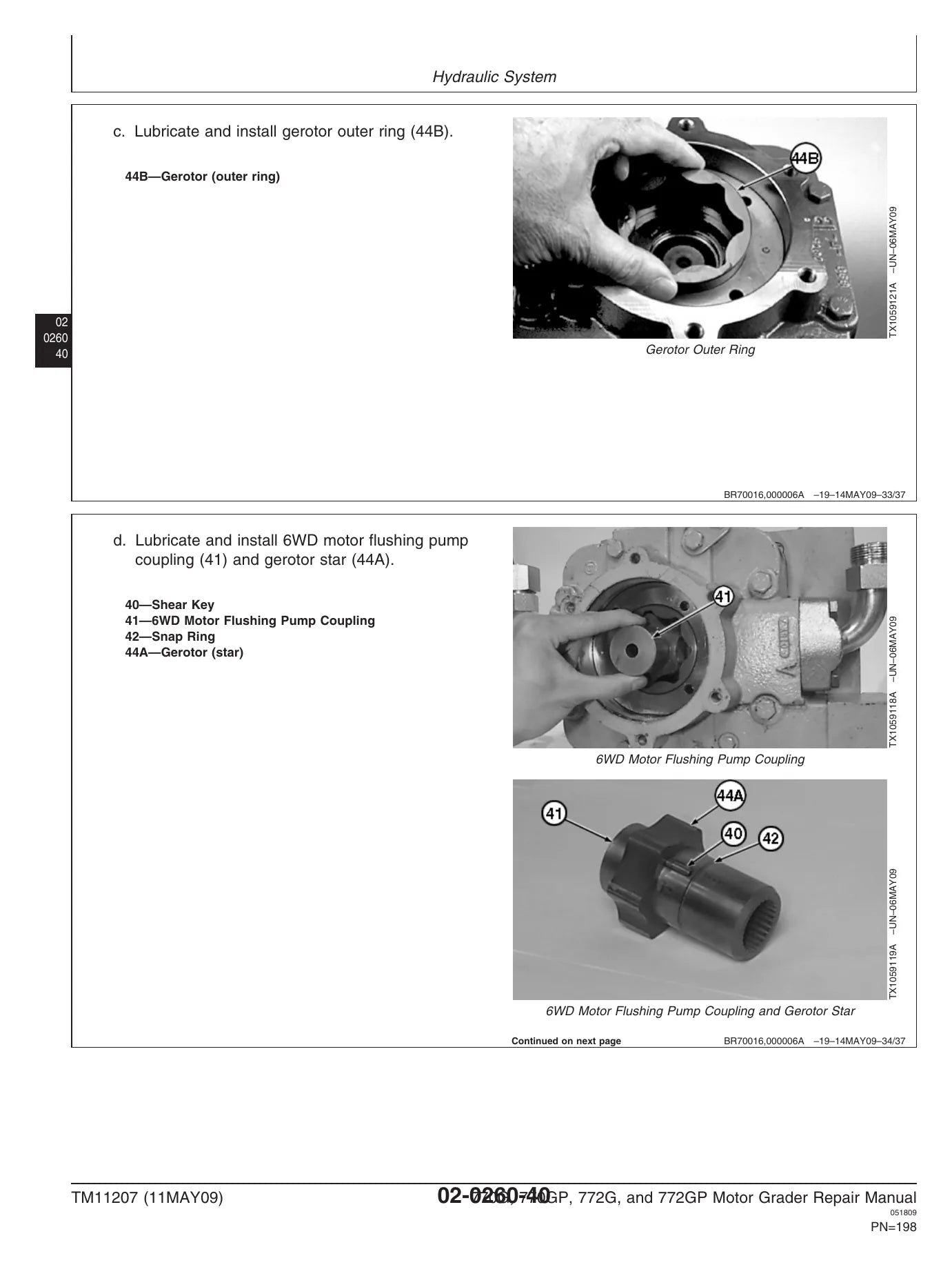 MANUAL DE SERVIÇO MECÂNICO JOHN DEERE - 770G, 770GP, 772G, 772GP — diagrama técnico (detalhe)