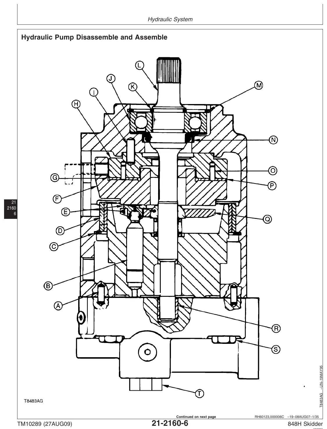 Manual de Serviço John Deere 848H — ilustração técnica 3