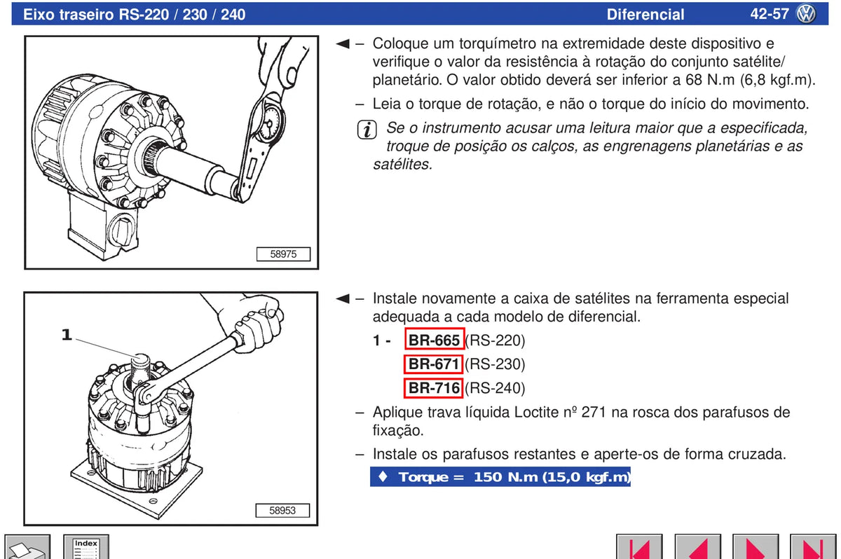 Manual de Serviço Meritor Rockwell Eixos Traseiros RS 19-220, 19-230, 23-230 e 23-240 — página 2 do documento