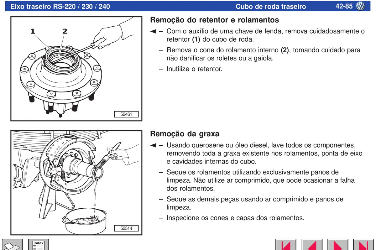 Manual de Serviço Meritor Rockwell Eixos Traseiros RS 19-220, 19-230, 23-230 e 23-240 — página 4 do documento