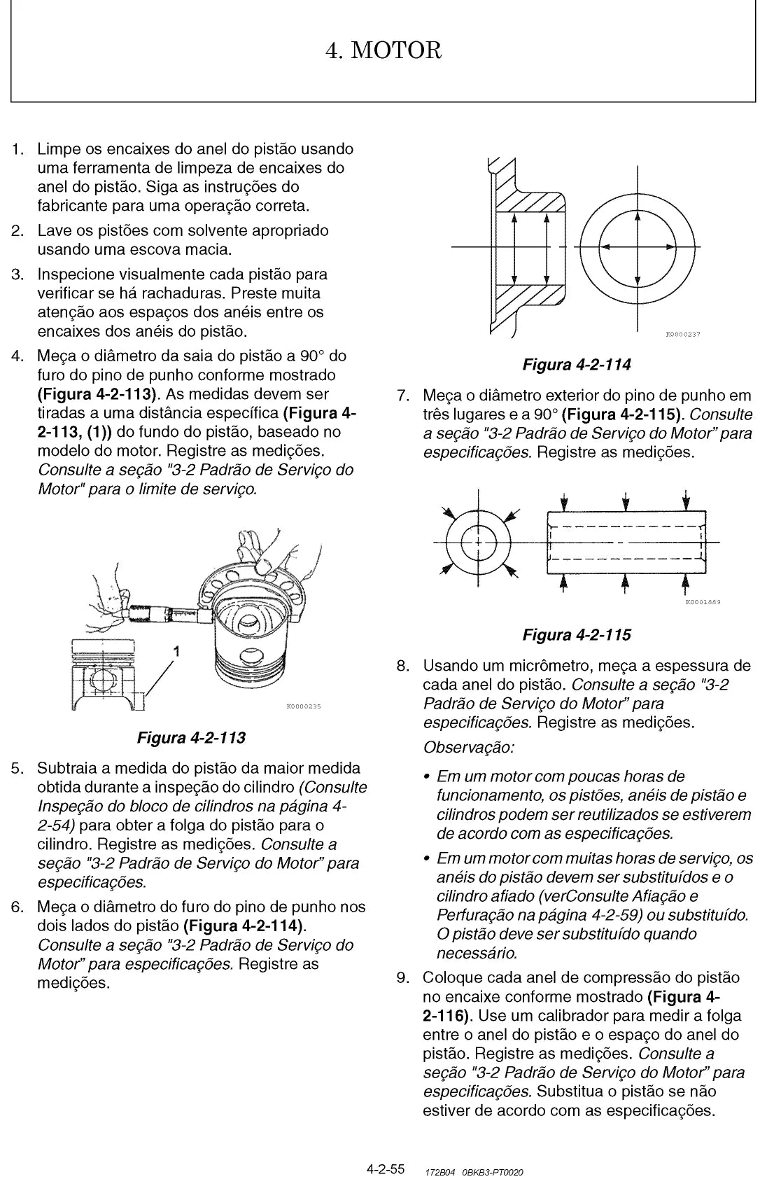 Detalhe de conjunto do Manual de Serviço Yanmar ViO45-6B / ViO55-6B com as referências de fábrica